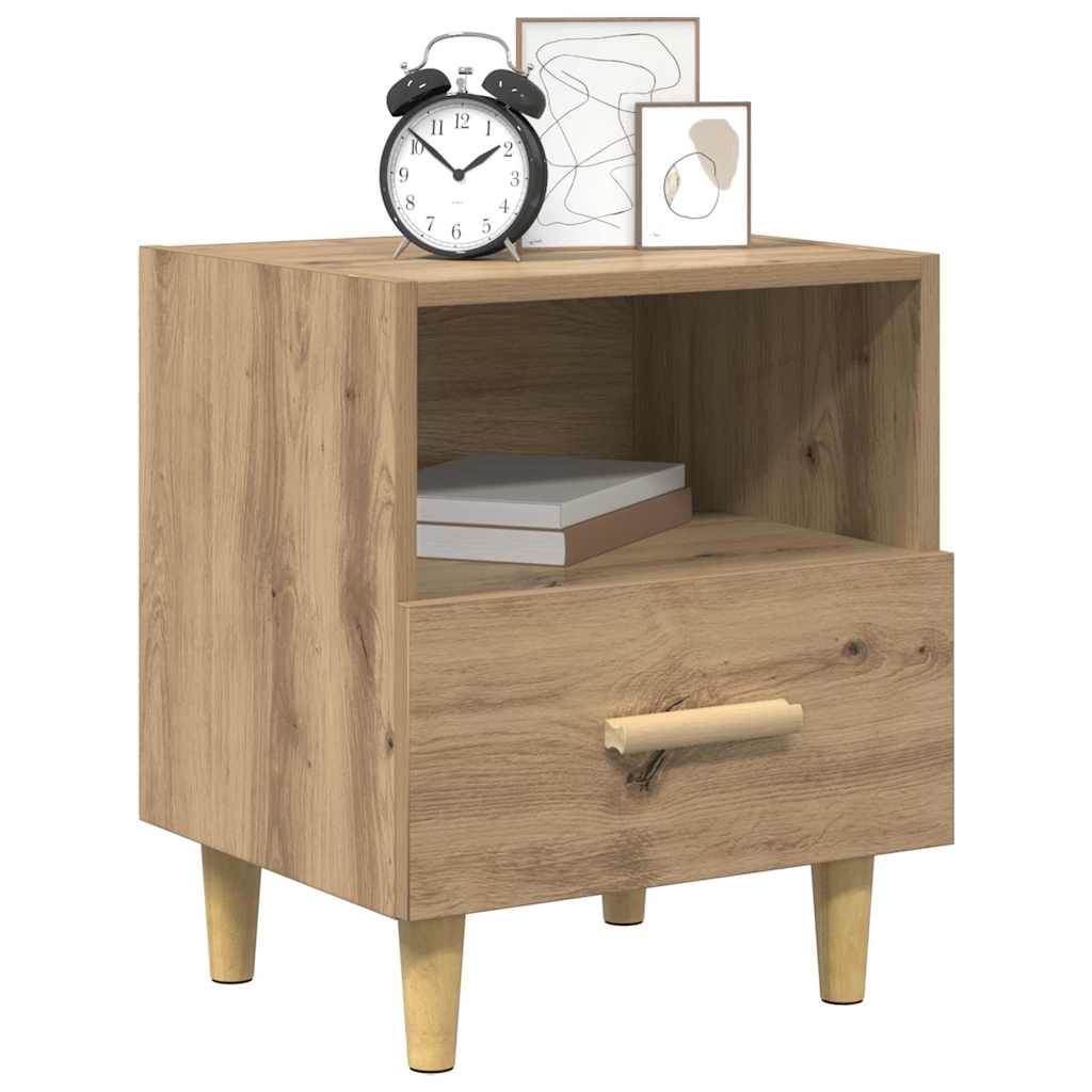Bedside Cabinet with Drawer 2 pcs Artisan oak 40 x 35 x 47.5 cm